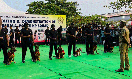 തീഗോളങ്ങള് മറികടന്ന് ശ്വാന വീരന്മാര്; മാസ്മരിക പ്രകടനവുമായി കെ 9 സ്ക്വാഡ് തീഗോളങ്ങള് മറികടന്ന് ശ്വാന വീരന്മാര്; മാസ്മരിക പ്രകടനവുമായി കെ 9 സ്ക്വാഡ്