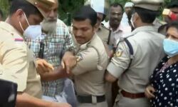 സില്‍വര്‍ ലൈന്‍: കണ്ണൂരില്‍ സര്‍വേ കല്ലുകള്‍ പിഴുതുമാറ്റി, പോലിസും പ്രതിഷേധക്കാരും തമ്മില്‍ സംഘര്‍ഷം