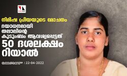 നിമിഷ പ്രിയയുടെ മോചനം: ദയാധനമായി തലാലിന്റെ കുടുംബം ആവശ്യപ്പെട്ടത് 50 ദശലക്ഷം റിയാല്‍