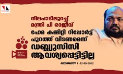 നിലപാടിലുറച്ച് മന്ത്രി പി രാജീവ് ;  ഹേമ കമ്മിറ്റി റിപ്പോര്‍ട്ട് പുറത്ത് വിടണമെന്ന് ഡബ്ല്യുസിസി ആവശ്യപ്പെട്ടിട്ടില്ല