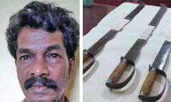 വളയത്ത് കൊല്ലപ്പണിക്കാരന്റെ ആലയില്‍നിന്ന് വാളുകള്‍ പിടികൂടി