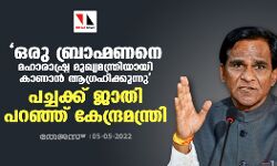 ഒരു ബ്രാഹ്മണനെ മഹാരാഷ്ട്ര മുഖ്യമന്ത്രിയായി കാണാന്‍ ആഗ്രഹിക്കുന്നു: പച്ചക്ക് ജാതി പറഞ്ഞ് കേന്ദ്രമന്ത്രി