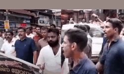 ഹലാലിന്റെ പേരില്‍ ആക്രമണം: വീണ്ടും പ്രകോപനം സൃഷ്ടിച്ച് ബിജെപി; കലാപാഹ്വാനമായി പ്രകടനം