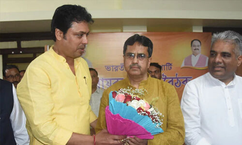 മണിക് സാഹ പുതിയ ത്രിപുര മുഖ്യമന്ത്രി മണിക് സാഹ പുതിയ ത്രിപുര മുഖ്യമന്ത്രി