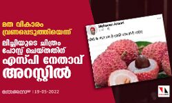 മത വികാരം വ്രണപ്പെടുത്തിയെന്ന്;ലിച്ചിയുടെ ചിത്രം പോസ്റ്റ് ചെയ്തതിന് എസ്പി നേതാവ് അറസ്റ്റില്‍