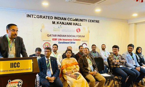 സോഷ്യല്‍ ഫോറം ഐസിബിഎഫ് ഇന്‍ഷൂറന്‍സ് ഡ്രൈവ് സംഘടിപ്പിച്ചു;  ഗോള്‍ഡ് മെഡല്‍ ജേതാവിനെ ആദരിച്ചു