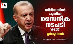 സിറിയയില്‍ പുതിയ സൈനിക നടപടി ഉടന്‍: ഉര്‍ദുഗാന്‍
