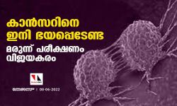 കാന്‍സറിനെ ഇനി ഭയപ്പെടേണ്ട;മരുന്ന് പരീക്ഷണം വിജയകരം