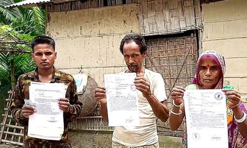പൗരത്വം തെളിയിക്കാന്‍ ആവശ്യപ്പെട്ട് മൂന്നാം തവണയും നോട്ടിസ് ലഭിച്ച് അസമിലെ ഹിന്ദു കുടുംബം