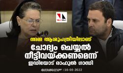 അമ്മ ആശുപത്രിയിലാണ്; ചോദ്യം ചെയ്യല്‍ നീട്ടിവയ്ക്കണമെന്ന് ഇഡിയോട് രാഹുല്‍ ഗാന്ധി