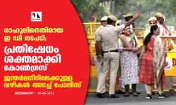 രാഹുലിനെതിരായ ഇ ഡി നടപടി:പ്രതിഷേധം ശക്തമാക്കി കോണ്‍ഗ്രസ്;ജന്തര്‍മന്ദിറിലേക്കുള്ള വഴികള്‍ അടച്ച് പോലിസ്
