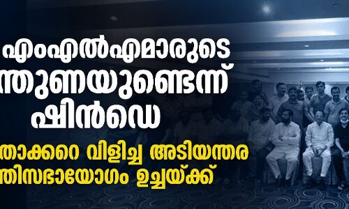46 എംഎല്‍എമാരുടെ പിന്തുണയുണ്ടെന്ന് ഷിന്‍ഡെ; ഉദ്ധവ് താക്കറെ വിളിച്ച അടിയന്തര മന്ത്രിസഭായോഗം ഉച്ചയ്ക്ക്
