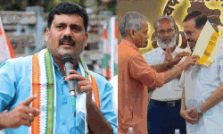 സംഘികള്‍ അണിയിച്ചു തന്ന ഷാള്‍ പ്രവാചക നിന്ദകരുടേത്; കെ എന്‍ എ ഖാദറിനെതിരേ റിജില്‍ മാക്കുറ്റി