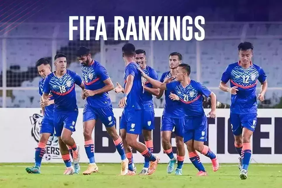 ഫിഫാ റാങ്കിങ്; ഇന്ത്യയ്ക്ക് നേട്ടം; അര്ജന്റീന മൂന്നാം സ്ഥാനത്ത് ഫിഫാ റാങ്കിങ്; ഇന്ത്യയ്ക്ക് നേട്ടം; അര്ജന്റീന മൂന്നാം സ്ഥാനത്ത്