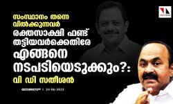 സംസ്ഥാനം തന്നെ വില്‍ക്കുന്നവര്‍ രക്തസാക്ഷി ഫണ്ട് തട്ടിവര്‍ക്കെതിരേ എങ്ങനെ നടപടിയെടുക്കും?: വി ഡി സതീശൻ