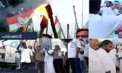 എകെജി സെന്ററിലേക്ക് നടത്തിയ കോണ്‍ഗ്രസ് മാര്‍ച്ച് പോലിസ് തടഞ്ഞു; സംസ്ഥാനത്ത് വ്യാപക പ്രതിഷേധം