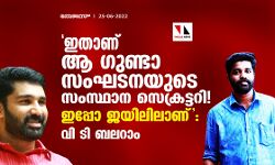 ഇതാണ് ആ ഗുണ്ടാ സംഘടനയുടെ സംസ്ഥാന സെക്രട്ടറി! ഇപ്പോ ജയിലിലാണ്: വി ടി ബലറാം
