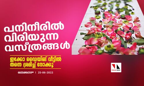 പനിനീരില്‍ വിരിയുന്ന വസ്ത്രങ്ങള്‍;ഇക്കോ ഡൈയിങ് വീട്ടില്‍ തന്നെ ശ്രമിച്ച് നോക്കൂ