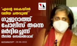 എന്റെ കൈയില്‍ വലിയ ചതവുണ്ട്: ഗുജറാത്ത്‌പോലിസ് തന്നെ മര്‍ദ്ദിച്ചെന്ന് ടീസ്ത സെതല്‍വാദ്