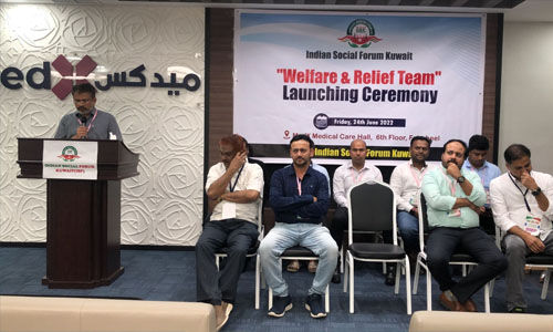 ഇന്ത്യന്‍ സോഷ്യല്‍ ഫോറം സെന്‍ട്രല്‍ കമ്മറ്റിയുടെ കീഴില്‍ വെല്‍ഫെയര്‍ & റിലീഫ് ടീം വിപുലീകരിച്ചു