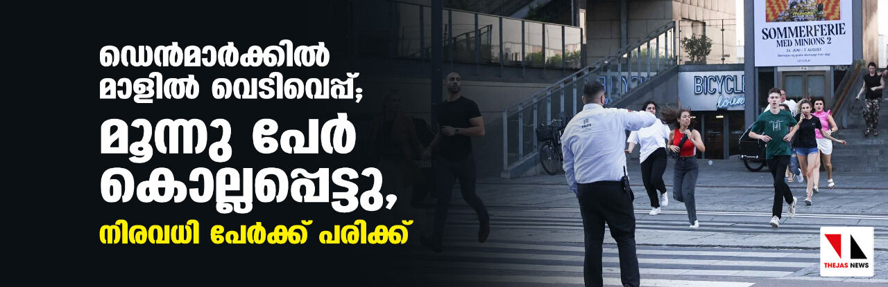 ഡെന്മാര്ക്കില് മാളില് വെടിവെപ്പ്; മൂന്നു പേര് കൊല്ലപ്പെട്ടു, നിരവധി പേര്ക്ക് പരിക്ക് ഡെന്മാര്ക്കില് മാളില് വെടിവെപ്പ്; മൂന്നു പേര് കൊല്ലപ്പെട്ടു, നിരവധി പേര്ക്ക് പരിക്ക്