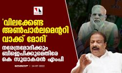 വിലക്കേണ്ട അണ്‍പാര്‍ലമെന്ററി വാക്ക് മോദി: നരേന്ദ്രമോദിക്കും ബിജെപിക്കുമെതിരേ കെ സുധാകരന്‍ എംപി