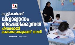 കുട്ടികള്‍ക്ക് വിദ്യാഭ്യാസം നിഷേധിക്കുന്നത് പീഡനമായി കണക്കാക്കുമെന്ന് സൗദി