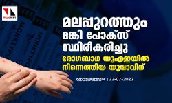 മലപ്പുറത്തും മങ്കി പോക്‌സ് സ്ഥിരീകരിച്ചു; രോഗബാധ യുഎഇയില്‍ നിന്നെത്തിയ യുവാവിന്