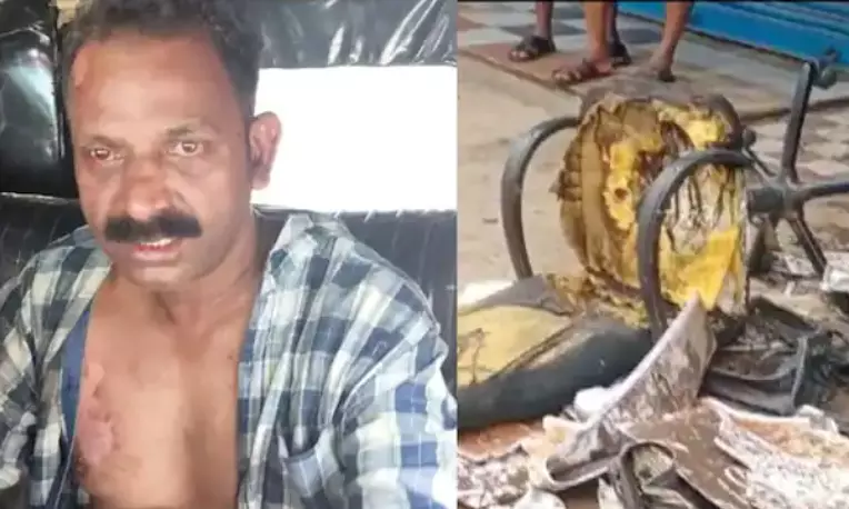 യുവതിയെ ഭര്ത്താവ് മണ്ണെണ്ണയൊഴിച്ച് തീകൊളുത്തി; വധ ശ്രമം ഭാര്യ ജോലി ചെയ്യുന്ന മെഡിക്കല് ഷോപ്പിലെത്തി യുവതിയെ ഭര്ത്താവ് മണ്ണെണ്ണയൊഴിച്ച് തീകൊളുത്തി; വധ ശ്രമം ഭാര്യ ജോലി ചെയ്യുന്ന മെഡിക്കല് ഷോപ്പിലെത്തി