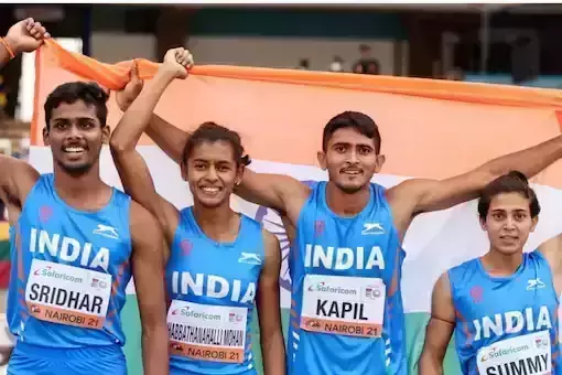 ലോക അത്‌ലറ്റിക്ക് ചാംപ്യന്‍ഷിപ്പ്; റിലേയില്‍ ഇന്ത്യക്ക് വെള്ളി