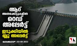 ആറ് അണക്കെട്ടുകളില്‍ റെഡ് അലേര്‍ട്ട്; ഇടുക്കിയില്‍ ബ്ലൂ അലേര്‍ട്ട്