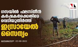 ഗസയില്‍ ഫലസ്തീന്‍ കര്‍ഷകര്‍ക്കെതിരേ   വെടിയുതിര്‍ത്ത് ഇസ്രായേല്‍ സൈന്യം