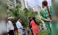 യുവതിക്ക് നേരേ ബിജെപി നേതാവിന്റെ കൈയേറ്റവും ഭീഷണിയും (വീഡിയോ)