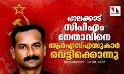 പാലക്കാട് സിപിഎം നേതാവിനെ ആര്‍എസ്എസുകാർ വെട്ടിക്കൊന്നു