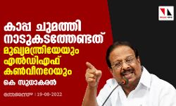 കാപ്പ ചുമത്തി നാടുകടത്തേണ്ടത് മുഖ്യമന്ത്രിയേയും എല്‍ഡിഎഫ് കണ്‍വീനറേയും: കെ സുധാകരന്‍