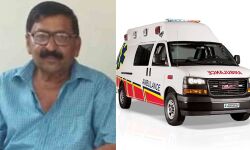 വാതില്‍ തുറക്കാനായില്ല; ആംബുലന്‍സില്‍ കുടുങ്ങിയ രോഗി മരിച്ചു