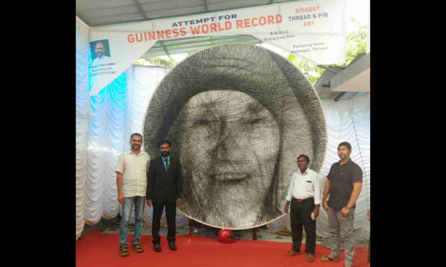 പിന് ആന്റ് ത്രെഡ് ആര്ട്ടില് മദര് തെരേസയുടെ ഛായ ചിത്രം തീര്ത്ത് വിന്സെന്റ് പല്ലിശ്ശേരി ഗിന്നസിലേക്ക് പിന് ആന്റ് ത്രെഡ് ആര്ട്ടില് മദര് തെരേസയുടെ ഛായ ചിത്രം തീര്ത്ത് വിന്സെന്റ് പല്ലിശ്ശേരി ഗിന്നസിലേക്ക്