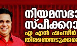 നിയമസഭാ സ്പീക്കറായി എ എന്‍ ഷംസീര്‍ തിരഞ്ഞെടുക്കപ്പെട്ടു