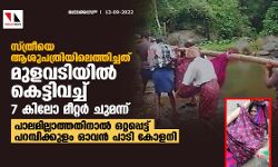സ്ത്രീയെ ആശുപത്രിയിലെത്തിച്ചത് മുളവടിയില്‍ കെട്ടിവച്ച്  7 കിലോ മീറ്റര്‍ ചുമന്ന്; പാലമില്ലാത്തതിനാല്‍ ഒറ്റപ്പെട്ട് പറമ്പിക്കുളം ഓവന്‍ പാടി കോളനി