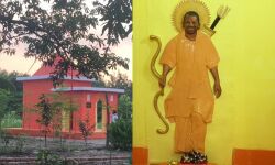 യോഗിക്കായി യുപിയിൽ അമ്പലം; പ്രതിഷ്ഠ അമ്പും വില്ലുമേന്തിയ യോഗി