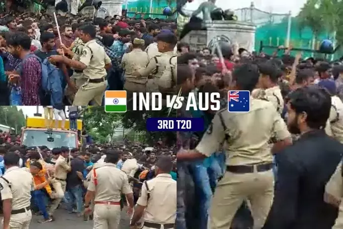 ഇന്ത്യ-ഓസിസ് ടിക്കറ്റ് വില്‍പ്പനയ്ക്കിടെ സംഘര്‍ഷം; നിരവധി പേര്‍ക്ക് പരിക്ക്