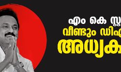 എം കെ സ്റ്റാലിന്‍ വീണ്ടും ഡിഎംകെ അധ്യക്ഷന്‍