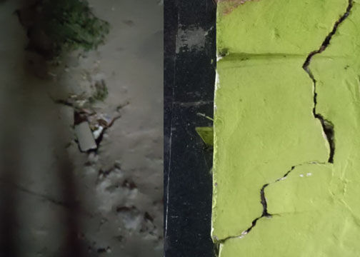 മലപ്പുറം ജില്ലയില് ഇന്നലെയുണ്ടായ ഭൂചലനത്തില് നിരവധി വീടുകള്ക്ക് വിള്ളല് മലപ്പുറം ജില്ലയില് ഇന്നലെയുണ്ടായ ഭൂചലനത്തില് നിരവധി വീടുകള്ക്ക് വിള്ളല്