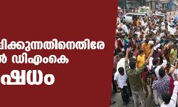 ഹിന്ദി അടിച്ചേല്‍പ്പിക്കുന്നതിനെതിരേ തമിഴ്‌നാട്ടില്‍ ഡിഎംകെ പ്രതിഷേധം