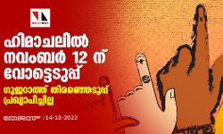 ഹിമാചലില്‍ നവംബര്‍ 12 ന് വോട്ടെടുപ്പ്; ഗുജറാത്ത് തിരഞ്ഞെടുപ്പ് പ്രഖ്യാപിച്ചില്ല