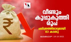 വീണ്ടും കൂപ്പുകുത്തി രൂപ; ചരിത്രത്തിലാദ്യമായി 83 കടന്നു
