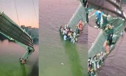 ഗുജറാത്തില്‍ തൂക്കുപാലം തകര്‍ന്നുണ്ടായ അപകടം: മരണം 132 ആയി; 177 പേരെ രക്ഷപ്പെടുത്തി