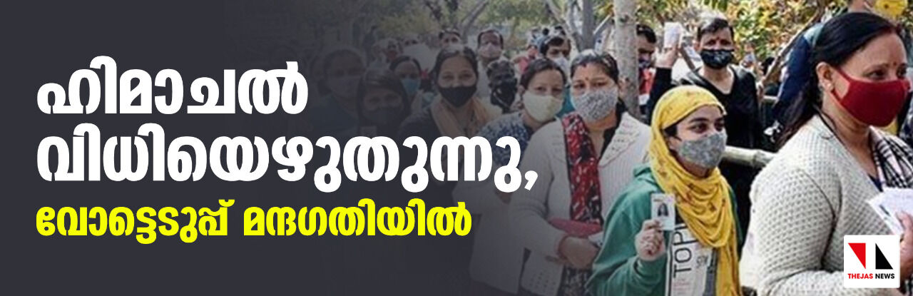 ഹിമാചല് വിധിയെഴുതുന്നു, വോട്ടെടുപ്പ് മന്ദഗതിയില് ഹിമാചല് വിധിയെഴുതുന്നു, വോട്ടെടുപ്പ് മന്ദഗതിയില്