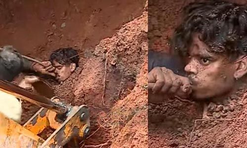 കോട്ടയത്ത് നിര്‍മാണജോലിക്കിടെ മണ്ണിടിഞ്ഞ് വീണു; അന്തര്‍ സംസ്ഥാന തൊഴിലാളി കുടുങ്ങിക്കിടക്കുന്നു