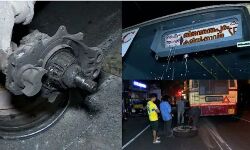 എറണാകുളത്ത് ഓടിക്കൊണ്ടിരുന്ന കെഎസ്ആര്‍ടിസി ബസിൻ്റെ ടയര്‍ ഊരിത്തെറിച്ചു പോയി